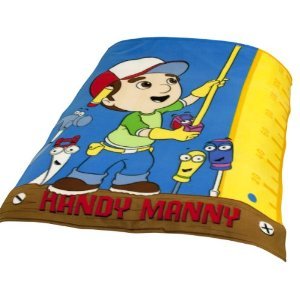Handy Manny Work Fleece Blanket, Kids Room Bedding Decor by 