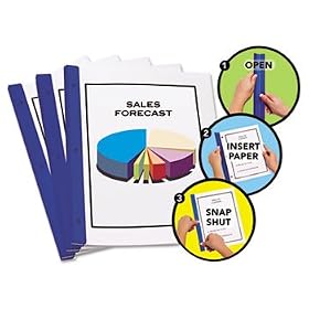 Redi-Tag 13010 - Redi-Bind Binder Bars, 50-Sheet Capacity, Navy Blue, 12/Pack-RTG13010