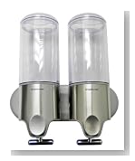 simplehuman Stainless Steel Wall-Mount Pumps, Twin Shampoo & Soap Dispenser