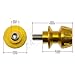 Swingarm Stand Spools - 10mm - Gold - Kawasaki ZX6R ZX6 636, ZX9R ZX9, ZX10R ZX10, ZX12R ZX12, ZX14R ZX14, ZZR 1200, 600, 900, Ninja