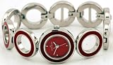AK Anne Klein Red Enamel Bracelet Watch 108499RDRD