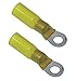 TE Connectivity - CPGI-B-106-1603-BULK - Ring Terminal, Yellow Heat Shrink, Brazed Seam, 12 to 10 AWG, 500 PK