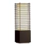 Nova Lighting 10704 Kimura Accent Table Lamp, Dark Brown & Brushed Nickel with Tan Linen Shade