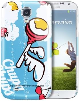 Chupa Chups, S4 Hard Case, Including Front Screen Protector, 0.7 mm Ultra Thin Slim Fit, Samsung Galaxy S 4 IV I9500 Cover, Vivid Colors - Retail Packaging (Blue Chupa Chups)