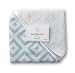 SwaddleDesigns Terry Velour Baby Washcloth Set - Very Light Blue with Pastel Blue Mod Squares