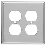Stanley Hardware V8003 Double Outlet Plate in Chrome [並行輸入品]
