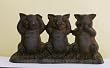 Speak No Evil, See No Evil, Hear No Evil Cast Iron Pigs Door Stop