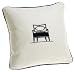 Barbara Barry Dream Musical Chairs 100% Supima Cotton Sateen 14-inch Square Open Oval Emboidered Pillow Image