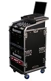 Odyssey FZGS1116W Flight Zone Glide Style Combo Case With Wheels: 11u Top Slant, 16u Vertical