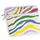 Exotic Pouch for Notebook up to 10.2 inches - Horizontal White Rainbow Zebra Print