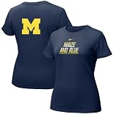 Nike Michigan Wolverines Navy Blue Ladies Uniform T-shirt
