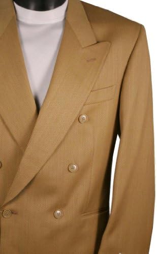 Mens Sport Jacket Double Breasted Classic Fit (0265) Made in Italy (44 Regular (0265))