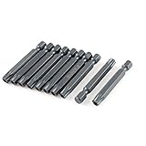 uxcell セキュリティトルクスドライバービット　6.3mm六角シャンク　T40　50mm長　磁気　S2　10個