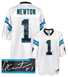 Cam Newton signed Carolina Panthers White Reebok Premier EQT Jersey- Newton Hologram