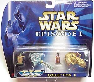 Star Wars Episode 1 Micro Machines Collection II: Boss Nass, Gungan Sub (Bongo), Nute Gunray, Trade Federation Tank (AAT)