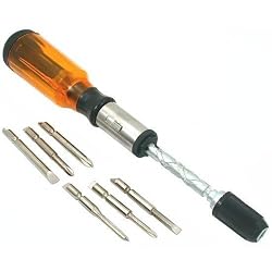 Spiral Ratchet Screwdriver Phillips Slotted Bits Tool