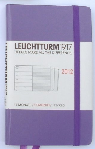 WOCHENKALENDER WOCHENPLANER 2012 POCKET LILA FLIEDER 1 WOCHE - 2 SEITEN - AGENDA NOTIZBUCH NOTEBOOK MIT EXTRAHEFT FÜR ADRESSEN - JAHRESTAGE - Geburtstagskalender - 144 Seiten 12 MONATE 2012