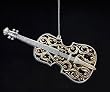 7" Seasons of Elegance Musical Instrument Ornate Cello Christmas Ornament