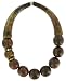 Nature's Jewelry - Toundra Tiger Ebony Beaded Collar Necklace with Ryolite Beads