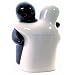 Hugging Couple Lovers Salt & Pepper Shakers Cruet Set - Black & White