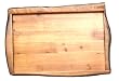 Log Wood Large Tray With Bark 19 1/4" x 12 3/4" x 2"