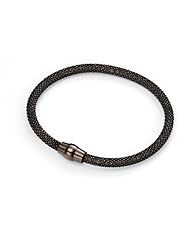 Elements Silver, Chocolate Plate Popcorn Bracelet