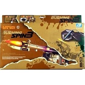 Electronic Army Gun Burning Spin 3 Machine Gun With Sound And Lights