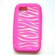 Samsung Eternity A867 A-867 AT&T Laser Skin Case Rubber Silicone Protector Image Cover "White & Pink Zebra Pattern" Design