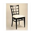 Beech Wood Window Pane Dining Room - Kitchen Side Chair - Black
