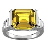 14K White Gold Citrine Ring