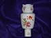 White Porcelain With Pink And Orange Flowers Plug In Night Light