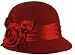 Womens Vintage Style 100% Wool Cloche Bucket Winter Hat with Satin Flower Accent ( 6 Colors )