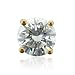 Mens 14k Yellow Gold SINGLE Half-Pair Solitaire Diamond Stud Earrings (HI, I, 0.10 carat)
