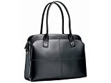 Filofax Classic slim briefcase in black leather with detachable shoulder strap, EACH