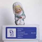 NATIVITY: Little Goosegirl - Painted Bisque Figurine - 1987 NATIVITY: Little Goosegirl - Painted Bisque Figurine - 1987