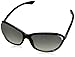 Tom Ford Jennifer FT0008 Sunglasses-01B Black (Gray Gradient Lens)-61mm