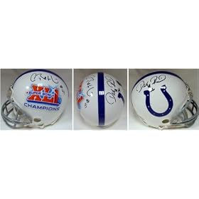 Buy Dexter Reid and Antoine Bethea Autographed Hand Signed Indianapolis Colts - SB XLI Riddell Mini...