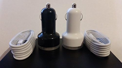 EcomDeals Iphone 6 Car Charger , Iphone 6s Car Charger Duel Port 2.1a and 1.0a Bundle Fast Charge Iphone 6s Cable 3 Ft