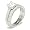 Sterling Silver Cubic Zirconia CZ Vintage Wedding Ring Set, 7