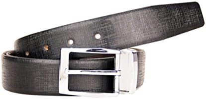 Goopash Textured Spanish Leather Reversible Formal Belt for Men (36)