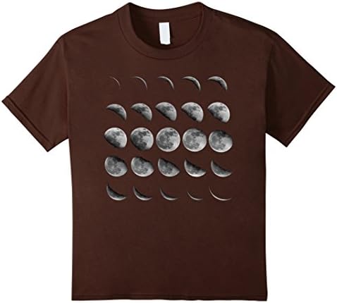 Kids Moon Phases Shirt - Moon Phases T Shirt 8 Brown