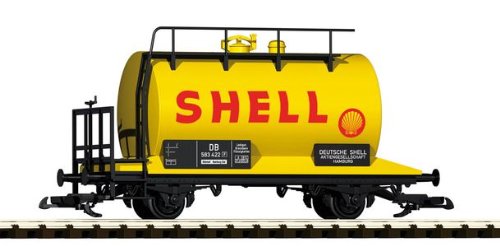 PIKO G SCALE MODEL TRAINS - DB III SHELL 2-AXLE TANK CAR - 37915-image