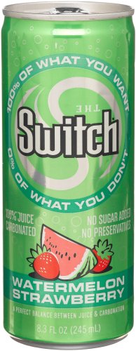 The Switch Carbonated Juice, Watermelon Strawberry, 8.3-Ounce Cans (Pack of 24)