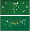 Da Vinci 2-Sided 36-Inch x 72-Inch Texas Holdem & Blackjack Casino Felt Layout