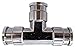 Nickel Plated Brass Tee, 1/8" Tube Size
