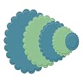 Wizard Nestabilities Die Set - Scalloped Circle (Blue/ Light Green)