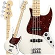 Fender American Standard Jazz Bass&reg;, Olympic White, Maple Fretboard