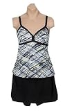 It Figures! Hip Hider Collection Plaid Print Skortini (shorts and tank) Swimsuit RETAIL VALUE $119
