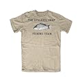 'The Dyslexic Crap Fishing Team' - Hooked Fishing T-shirt - size s to xxl - KHAKI