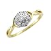 14k Two-Tone Gold Diamond Wedding Engagement Ring / Band, Size 7 (HI, SI-I, 0.20 carat)